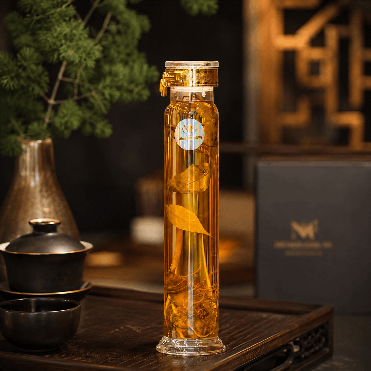 Rượu Sâm Ngọc Linh Trên 10 Năm Tuổi 26 Độ Bình 1 Lít Cao 37cm Rượu Sâm Ngọc Linh Trên 10 Năm Tuổi 26 Độ Bình 1 Lít Cao 37cm