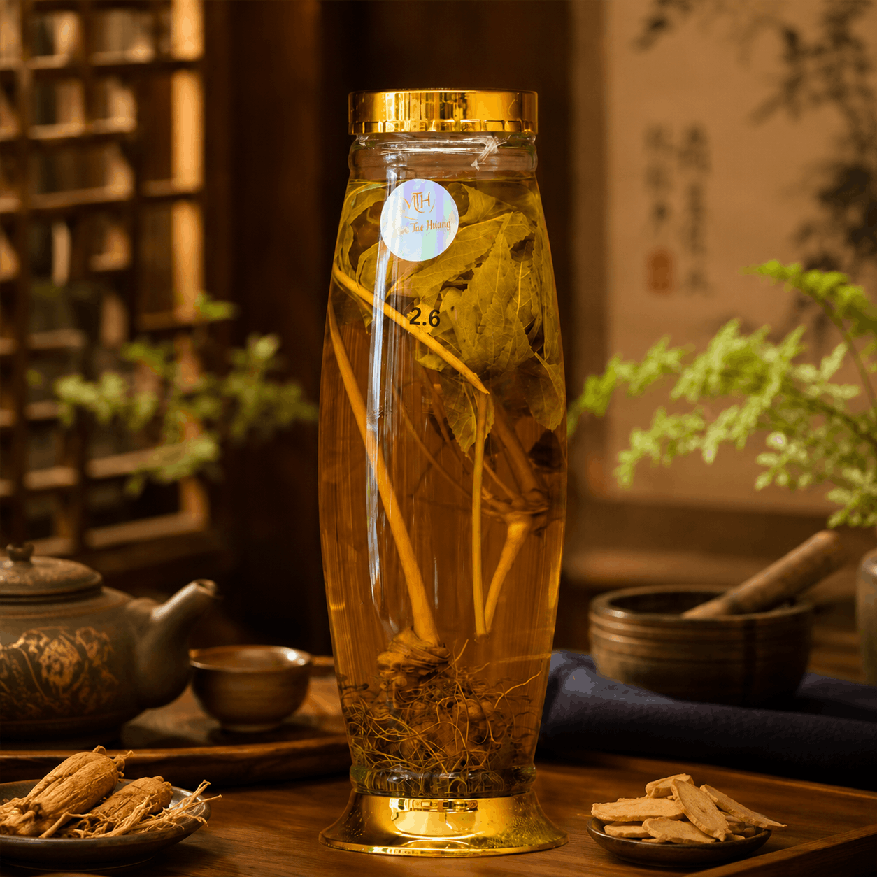 Rượu Sâm Ngọc Linh Trên 10 Năm Tuổi 26 Độ Bình 2,6 Lít Rượu Sâm Ngọc Linh Trên 10 Năm Tuổi 26 Độ Bình 2,6 Lít